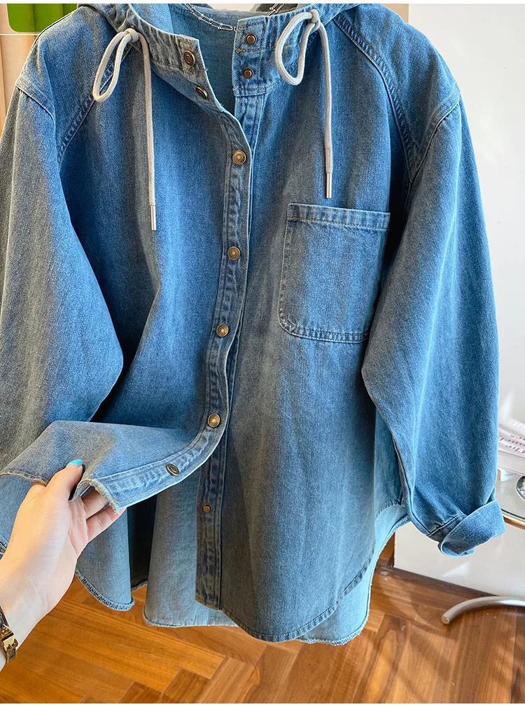 Casual Cotton Denim Jacket Women Parka