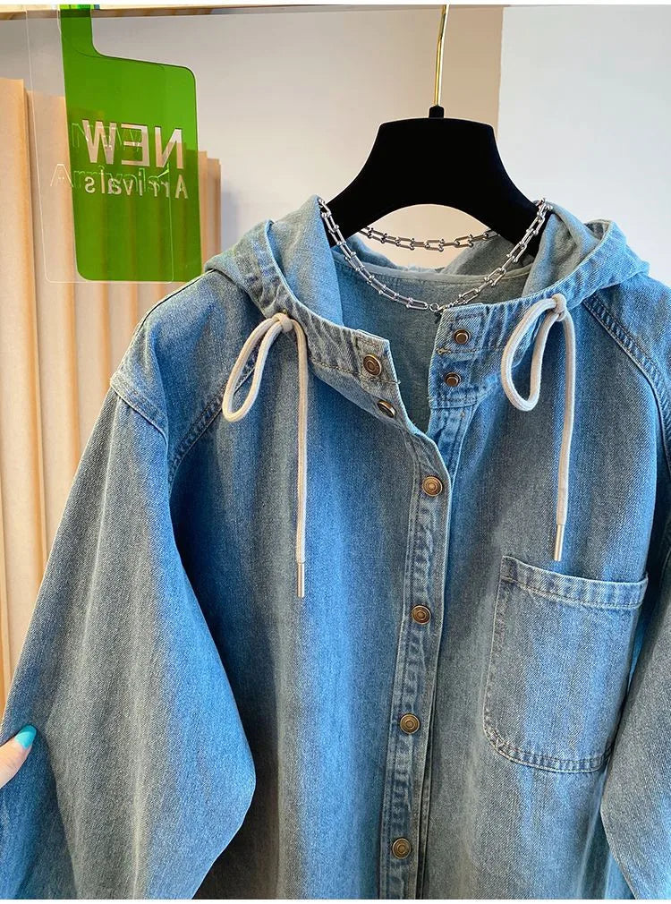 Casual Cotton Denim Jacket Women Parka