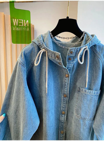 Casual Cotton Denim Jacket Women Parka