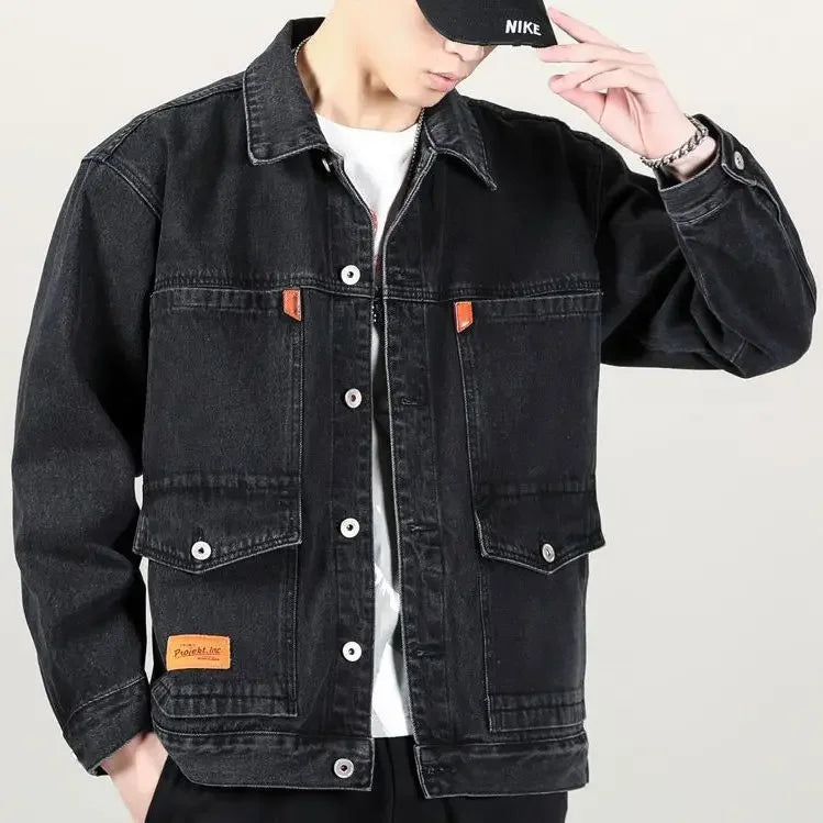 Men's Wool-Lined Denim Jacket - Winter