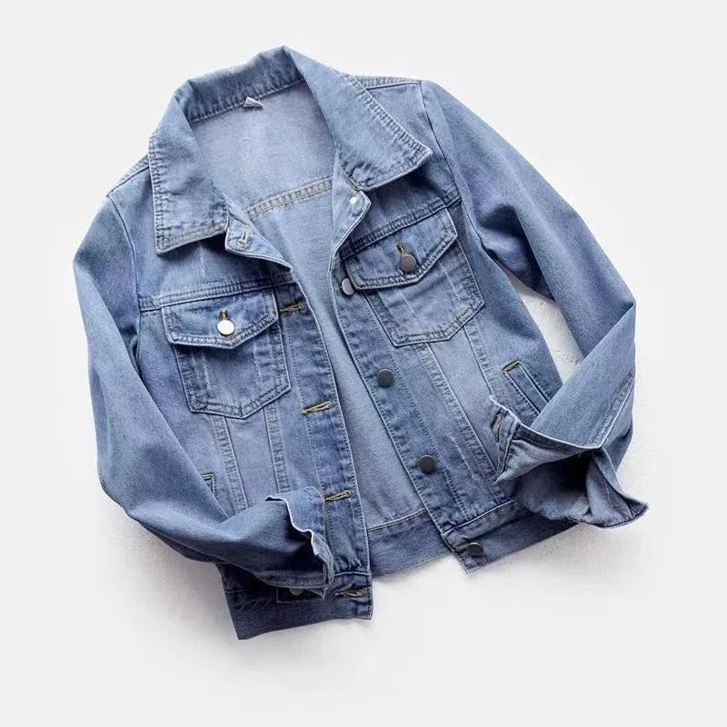 Women's Slim Fit Denim Jacket Washed Spring