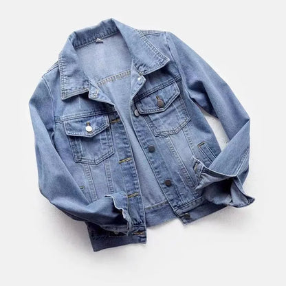 Women's Slim Fit Denim Jacket Washed Spring