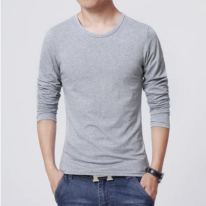 Men's Slim Fit O-Neck Long Sleeve T-Shirt 2025