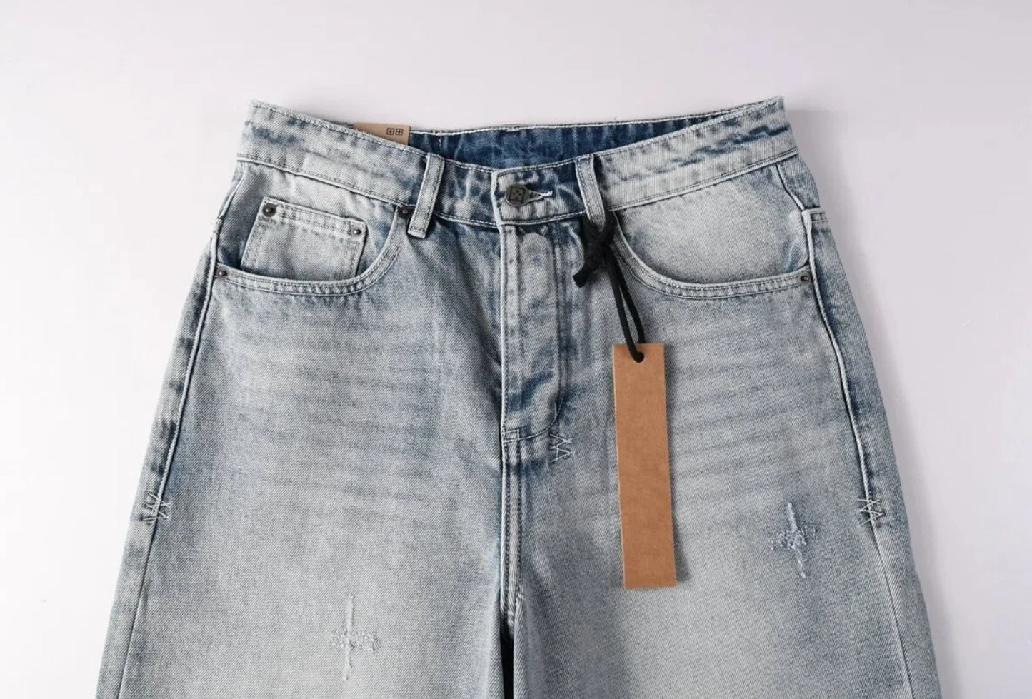 Men's Retro Embroidered Workwear Jeans