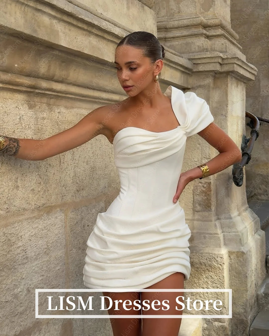 One Shoulder Sexy Mini Prom Dress - Party Cocktail Dress