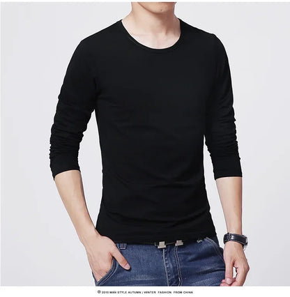 Men's Slim Fit O-Neck Long Sleeve T-Shirt 2025