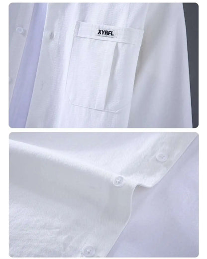 Men's Pocket Button Up Long Sleeve Shirt