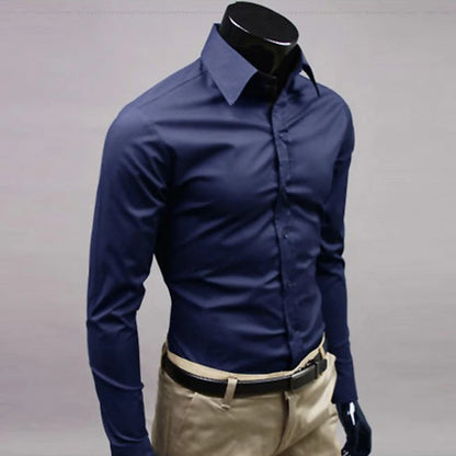 Men's Slim Fit Formal Dress Shirt