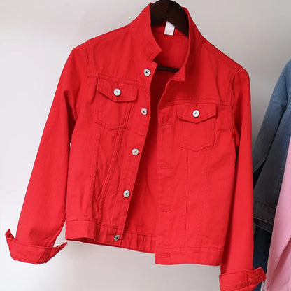 Women's Casual Short Denim Jacket Korean