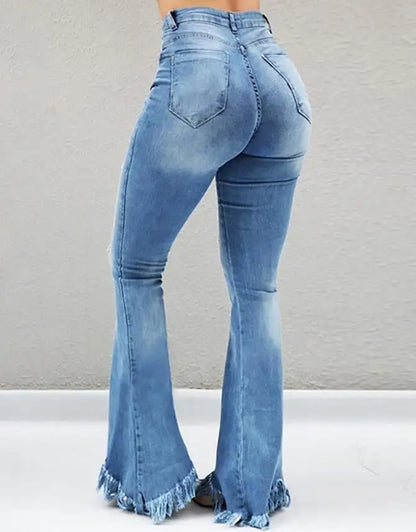 Women's Jeans 2022 Trend Autumn Fashion High Waist Bell-Bottom