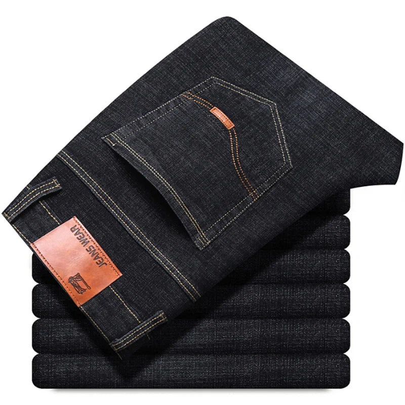 Men's Business Casual Slim Fit Jeans - Stretch Denim