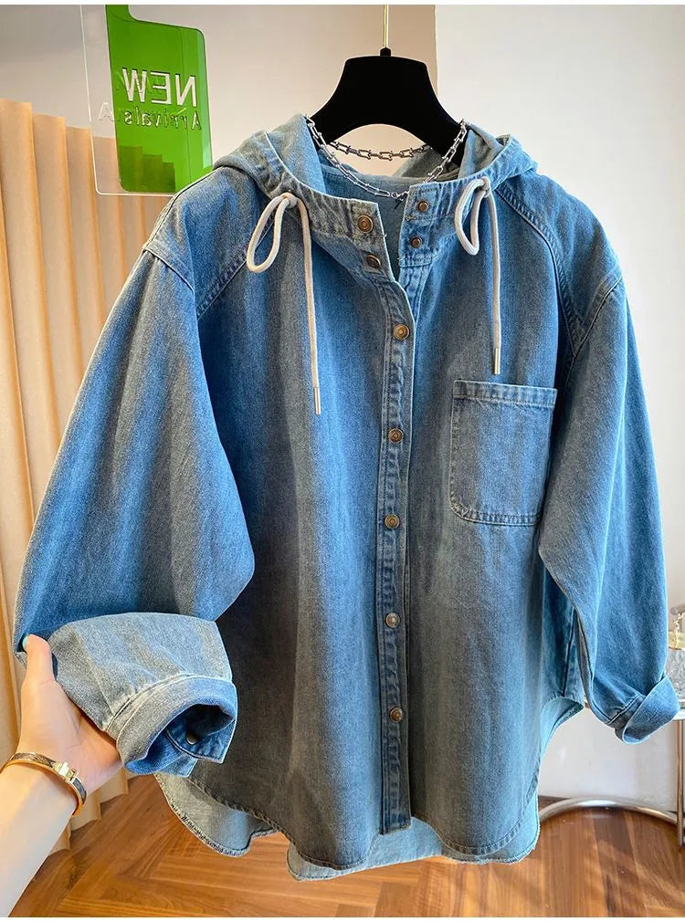Casual Cotton Denim Jacket Women Parka