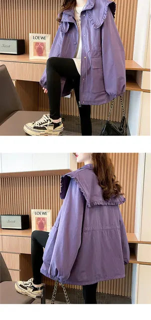 Trench Coat Waterproof Women Windbreaker