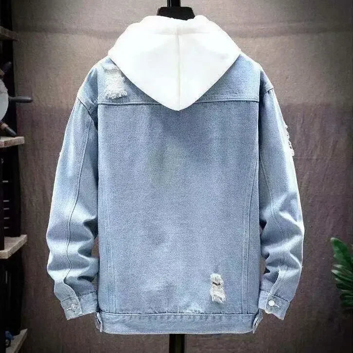 Men's Denim Jacket 2025 - Ripped Distressed