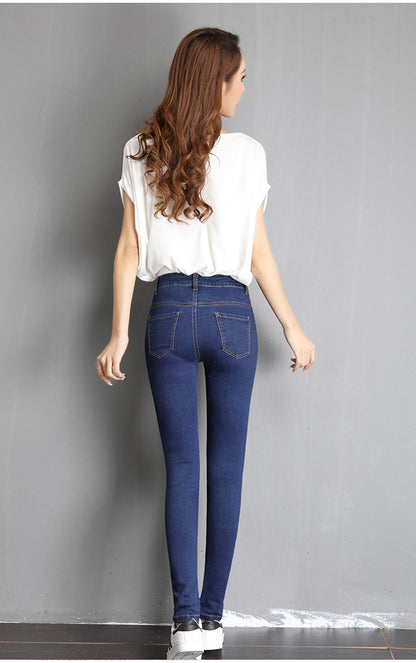 Jeans For Women Mom Jeans Blue Gray Black High Elastic