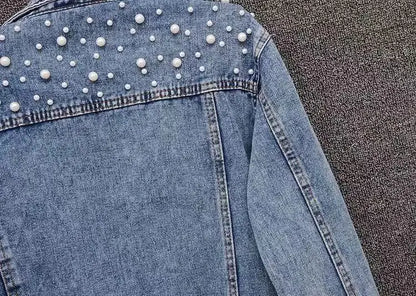 Denim Coat Women Turn Down Collar 2024