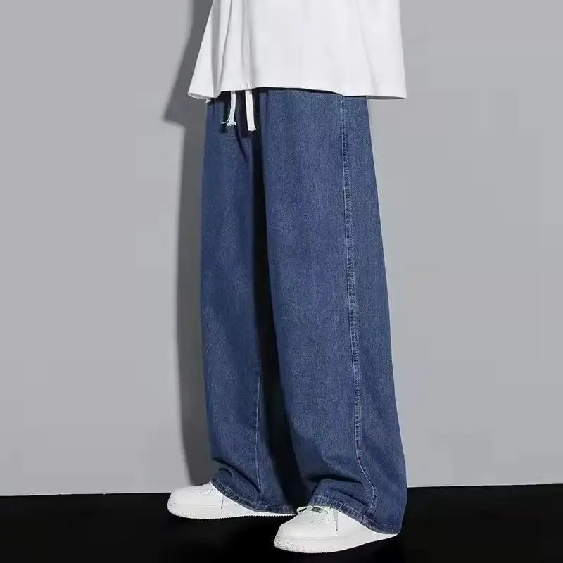 Men's American Loose Wide-Leg Jeans - Hip-Hop Baggy Streetwear