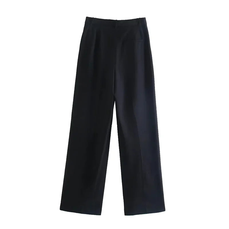 MUJER 2025 Women's Pants Beige Grey Black Wide Leg