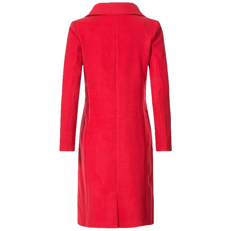 Women's Warm Winter Coat - Wool Blend Lined Jacket
