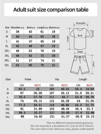Men's 3D Gradient T-shirt and Shorts Set - Casual Sportswear