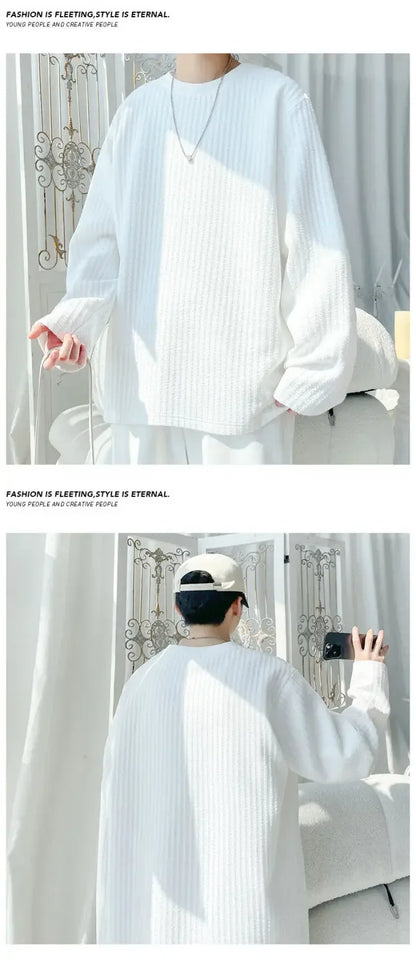 Men's Casual Loose Long Sleeve Base Shirt