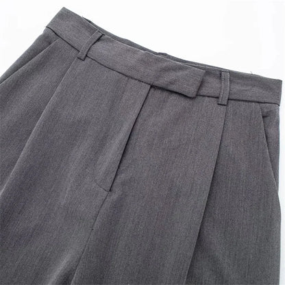 MUJER 2025 Women's Pants Beige Grey Black Wide Leg