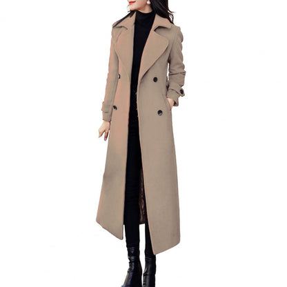 Women's Long Wool Coat - Korean Fashion Winter Coat