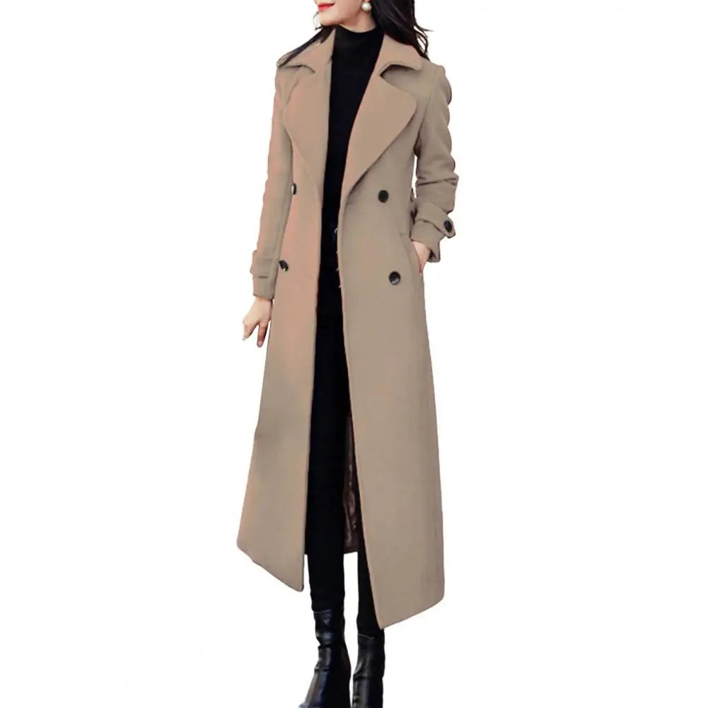 Women's Long Wool Coat - Korean Fashion Winter Coat