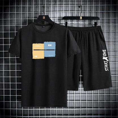Men's Summer Shorts & Tee 2-Piece Tracksuit