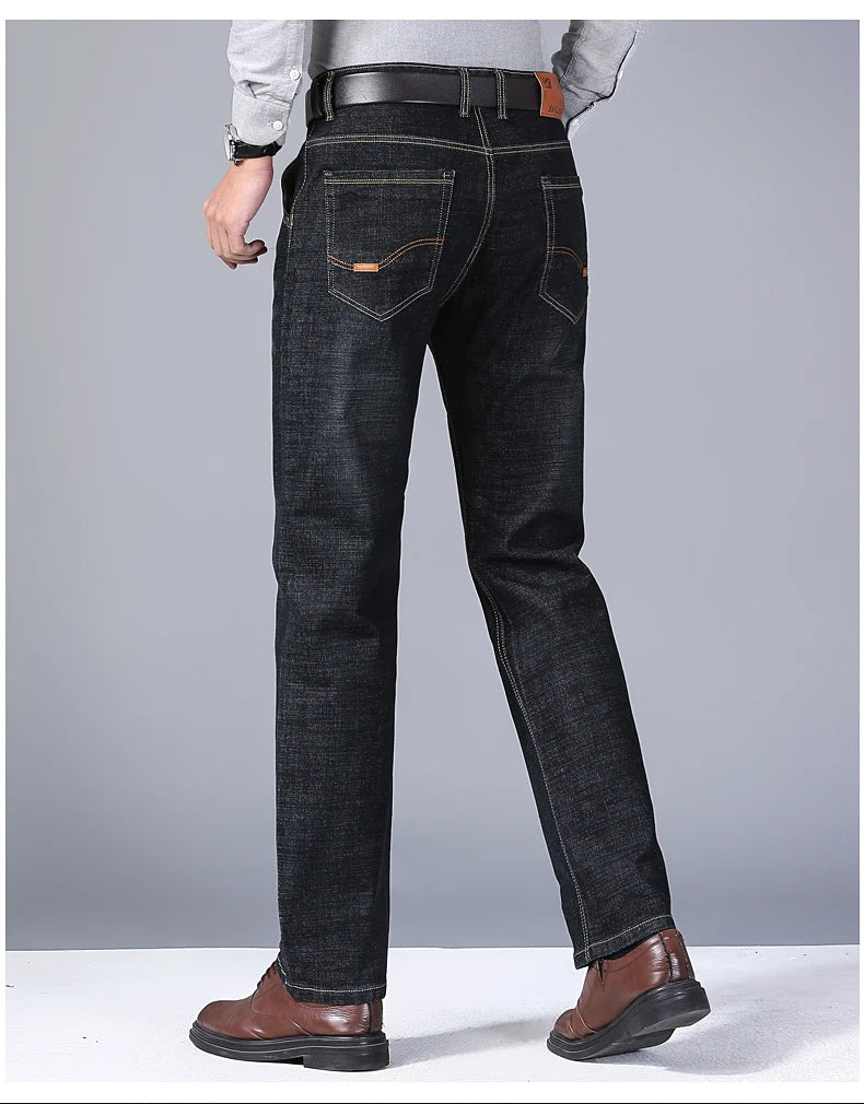 Men's Business Casual Slim Fit Jeans - Stretch Denim