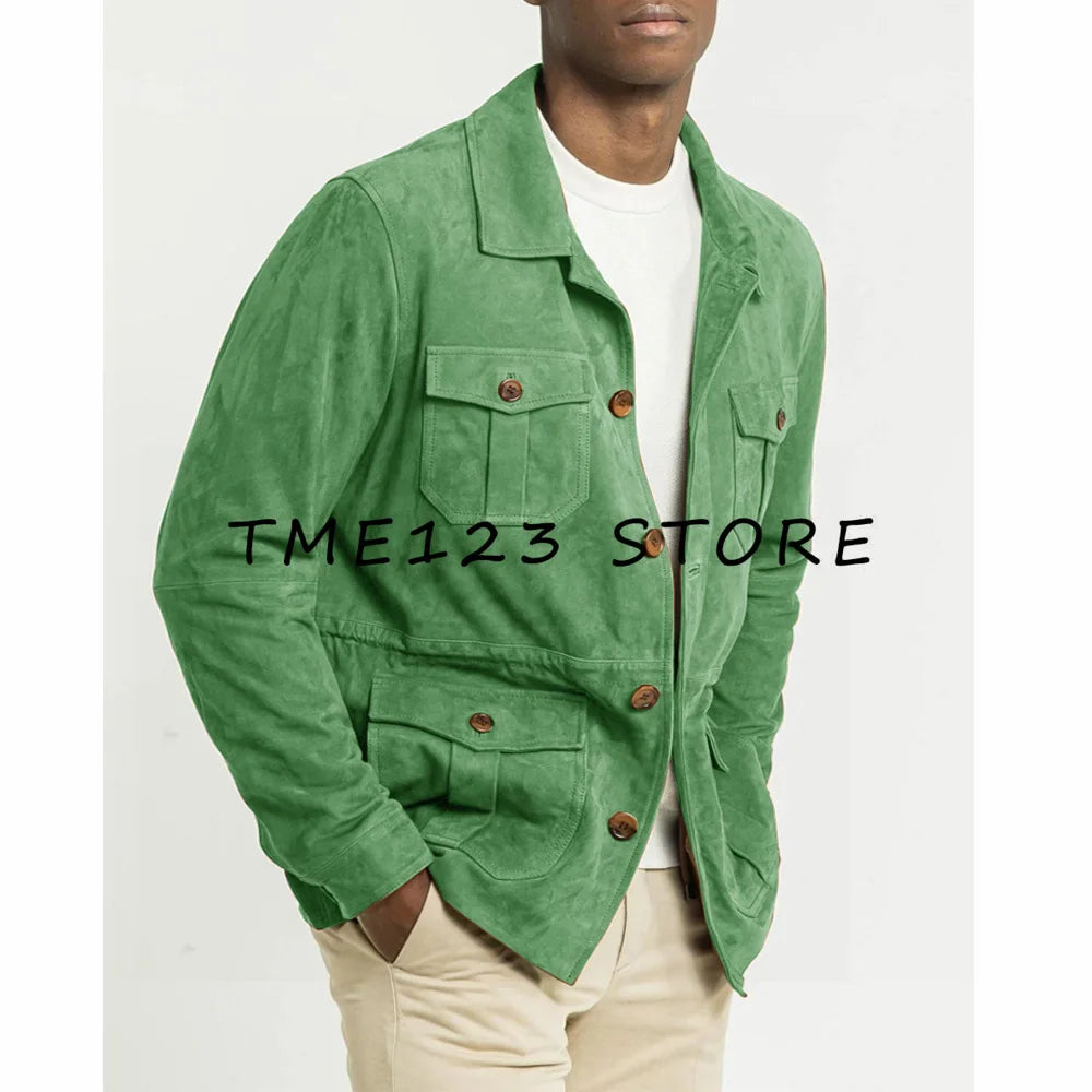 Men's Suede Elegant Formal Blazer Suit