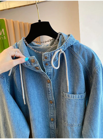 Casual Cotton Denim Jacket Women Parka