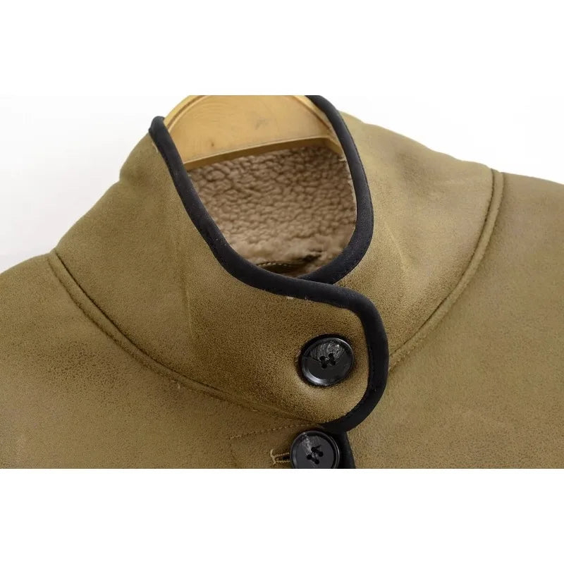 CharmChant Women's shearling jacket Leather Jackets fashion Winter 2025 Sheepskin Coat Female New in Coats warm Outerwears