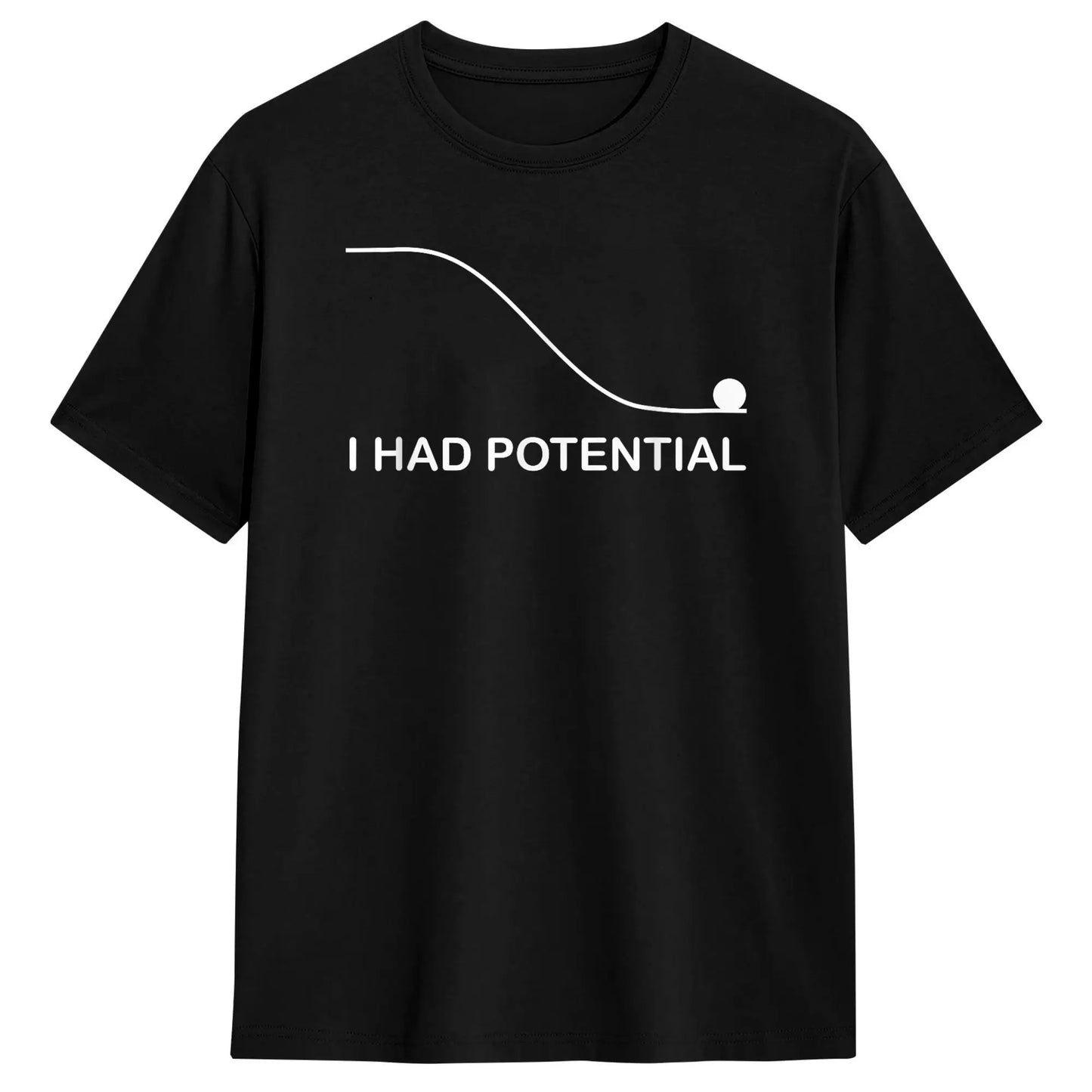 "I Had Potential" Vintage Men's T-Shirt - Oversized Hip Hop Summer Tee