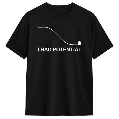 "I Had Potential" Vintage Men's T-Shirt - Oversized Hip Hop Summer Tee