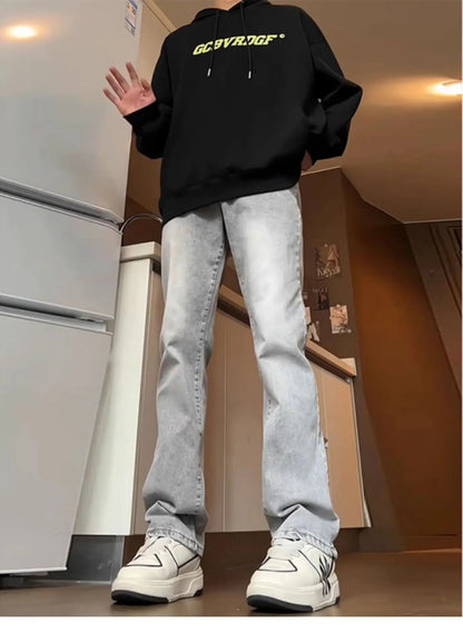 Men's Straight Jeans - Spring Autumn Slim Fit Loose