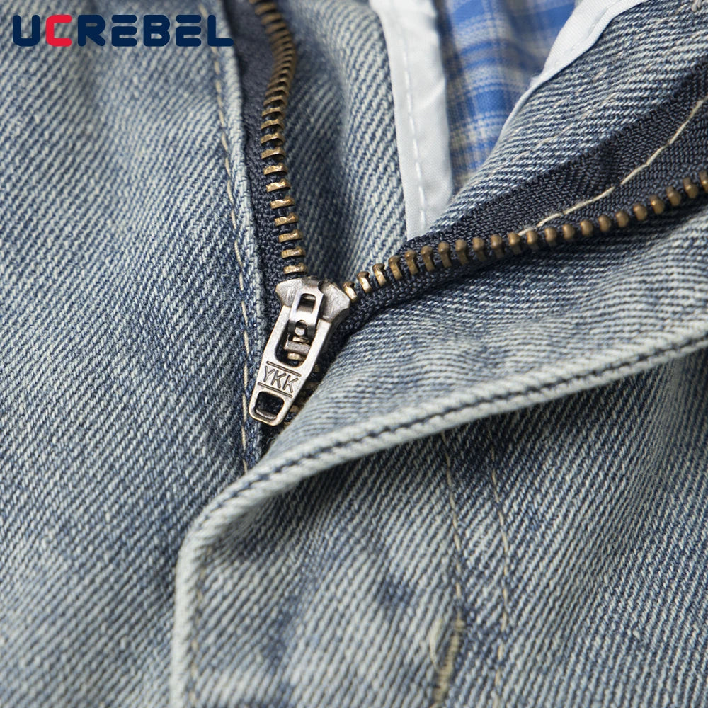 Double Waist Jeans Mens With Belt - Retro High Street