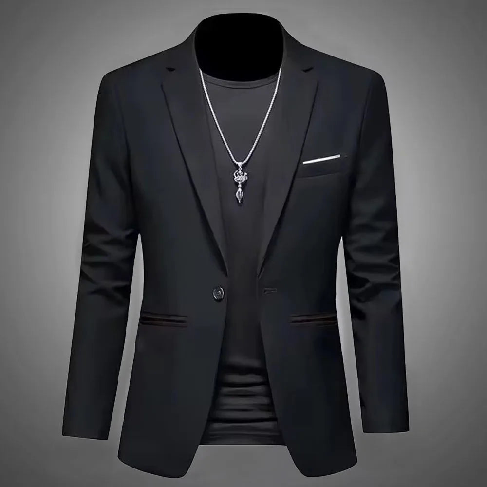 Men's Slim Fit Non-Iron Business Suit Jacket