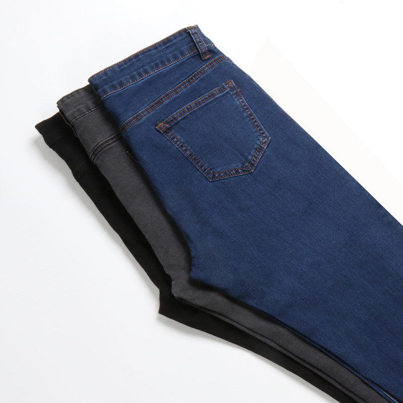 Jeans For Women Mom Jeans Blue Gray Black High Elastic