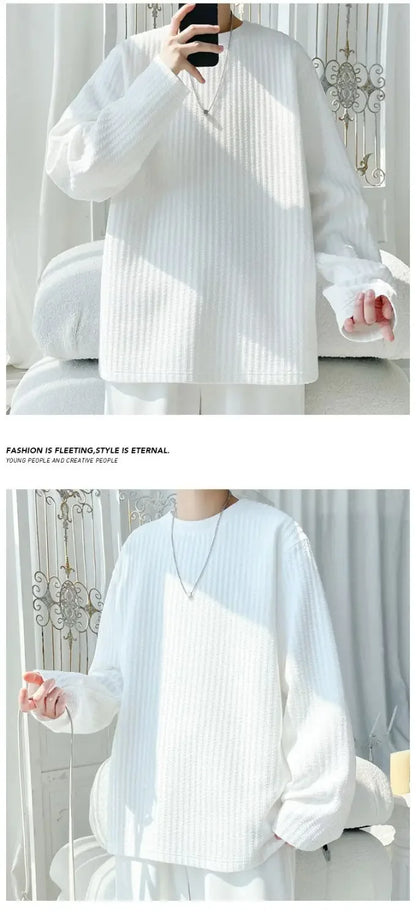 Men's Casual Loose Long Sleeve Base Shirt
