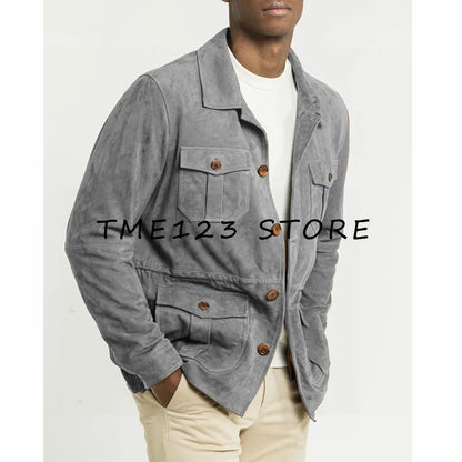 Men's Suede Elegant Formal Blazer Suit