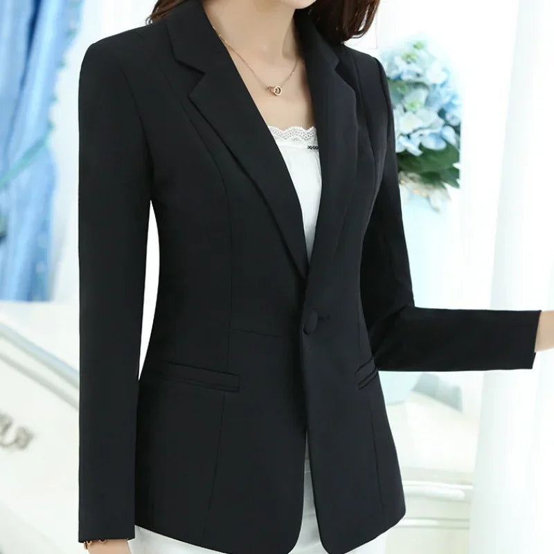 Women Blazer Office Ladies Elegant Outwear Long Sleeve Work Wear Classy Female Pink Suit African Autumn Fashion 2026 New 5XL