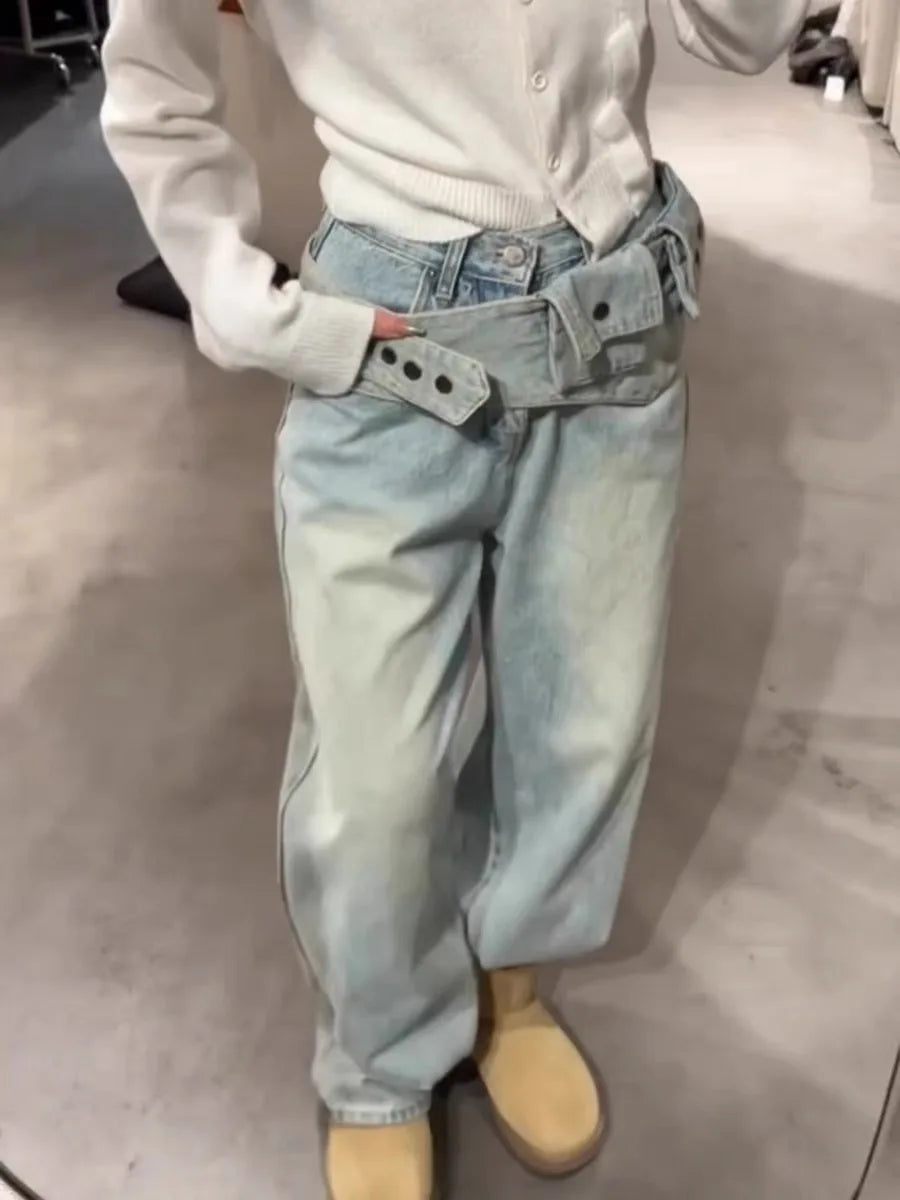Women's Wide-Leg Y2K Jeans