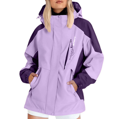Hooded Ski Jacket - Windproof Winter Sports Coat