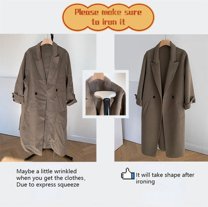 Women's Luxury Winter Coat - Wool with Real Fur Trim