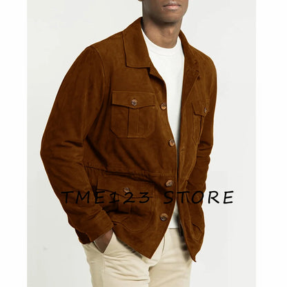 Men's Suede Elegant Formal Blazer Suit