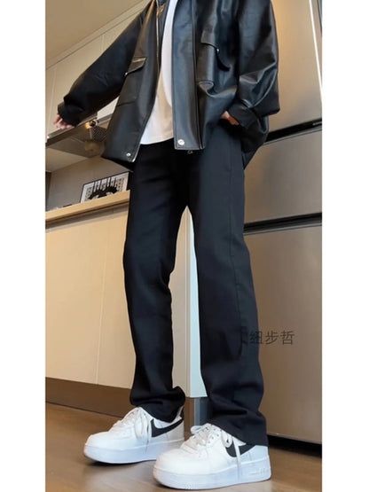 Men's Straight Jeans - Spring Autumn Slim Fit Loose