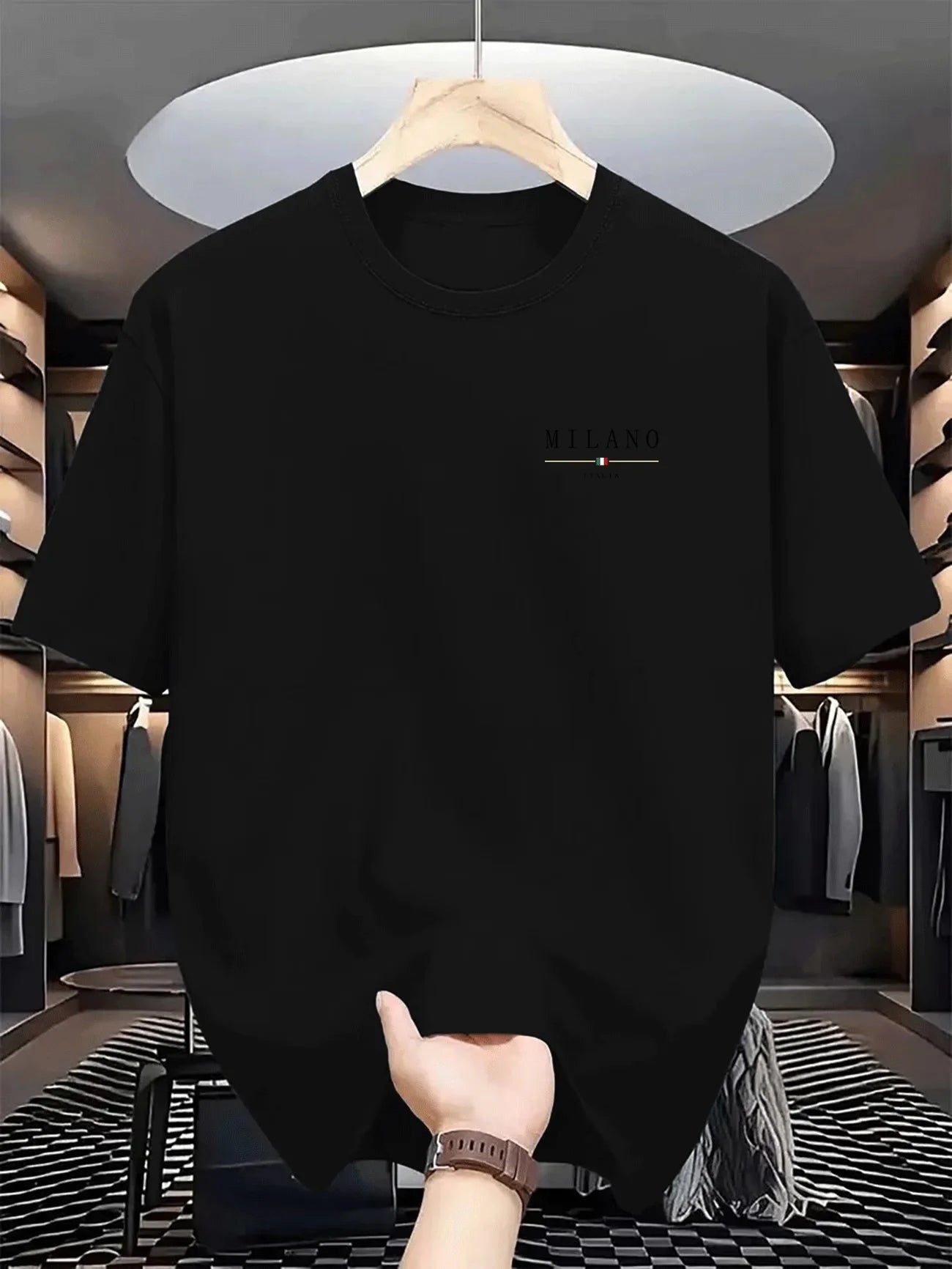 Men's Loose Round-Neck t-shirt | Comfortable Fabric, Casual Style, Lightweight Elasticity, Single Color Design