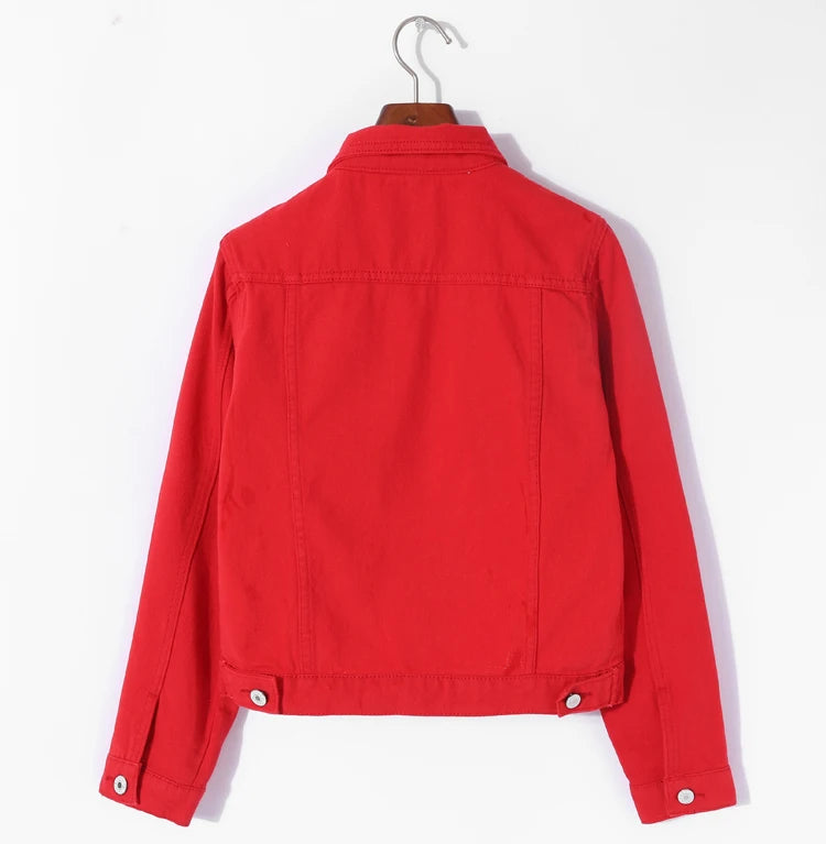 Women's Casual Short Denim Jacket Korean
