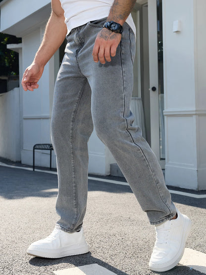 Men's Slim-Fit Gray Jeans
